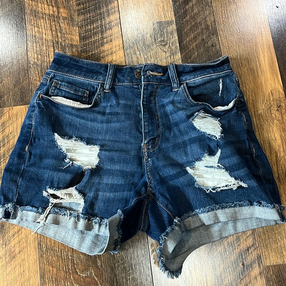 SO brand high rise curvy midi jean shorts size 9/29w